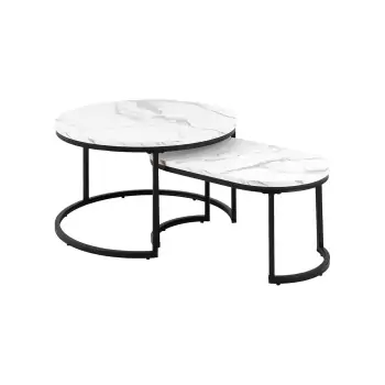 Konferenční stolek Spiro s mramorovým vzhledem