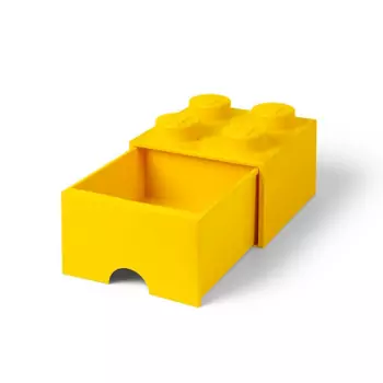 LEGO úložný box 4 s šuplíkem – žlutá