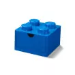 LEGO stolní box 4 se zásuvkou – modrá