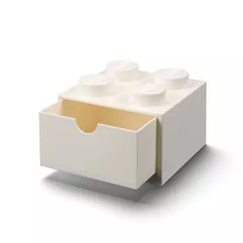 LEGO stolní box 4 se zásuvkou – bílá