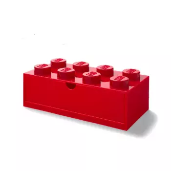 LEGO stolní box 8 se zásuvkou – červená