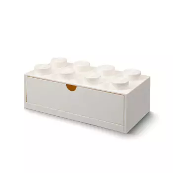 LEGO stolní box 8 se zásuvkou – bílá