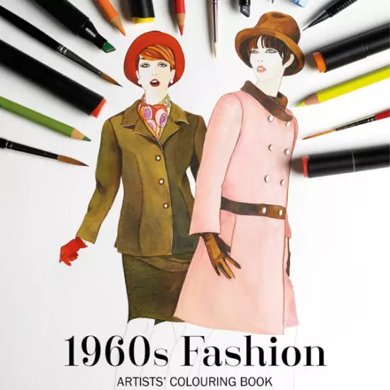 16 listů omalovánek 1960's Fashion