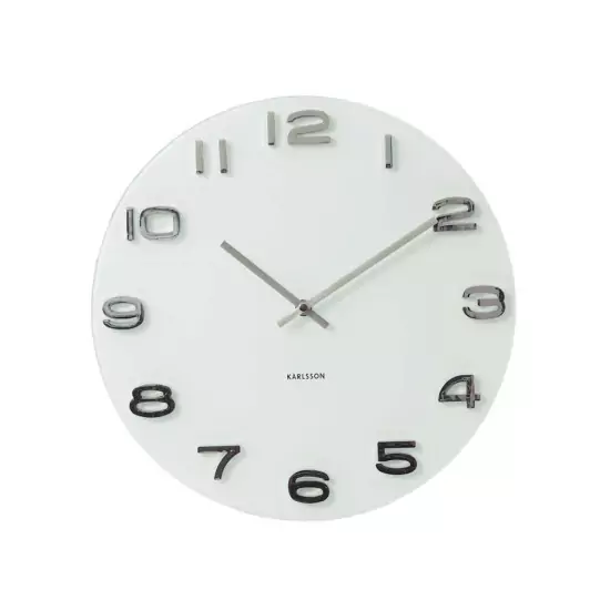Nástěnné hodiny Vintage kulaté – bílé