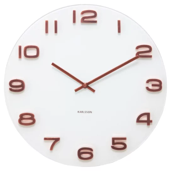 Nástěnné hodiny Vintage kulaté – bílé