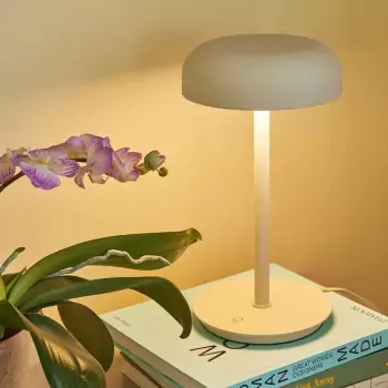 Stolní lampa Velo – béžová