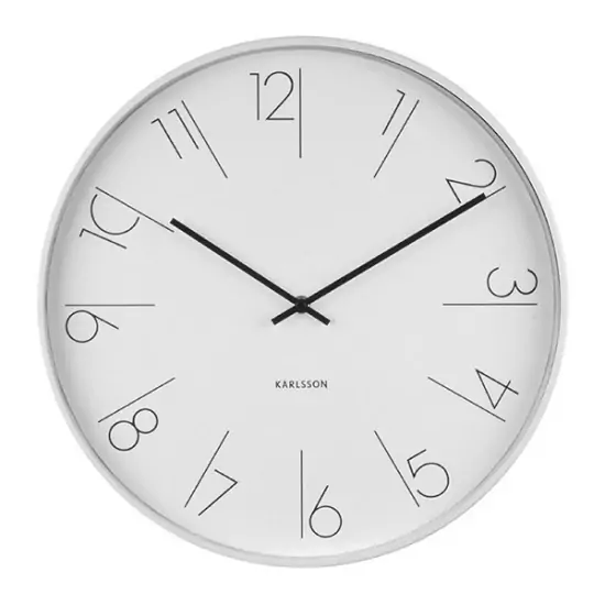 Nástěnné hodiny Elegant Numbers – bílé
