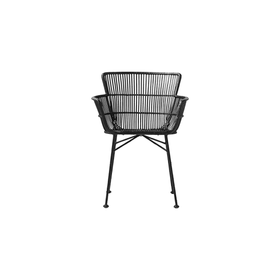 Černá židle s opěrky Coon