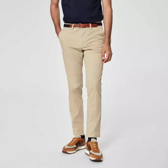 Béžové kalhoty – Slim fit