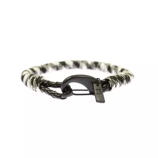 Náramek Half Mast Plaited PU Bracelet Grey / Black / White
