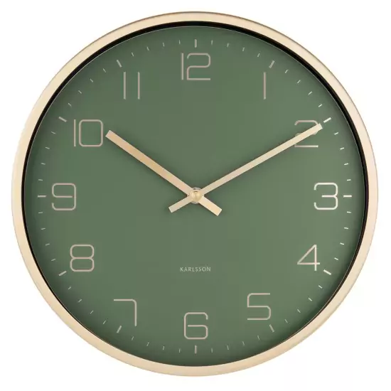 Nástěnné hodiny Gold Elegance – zelené