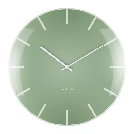 Nástěnné hodiny Glass Dome – zelené