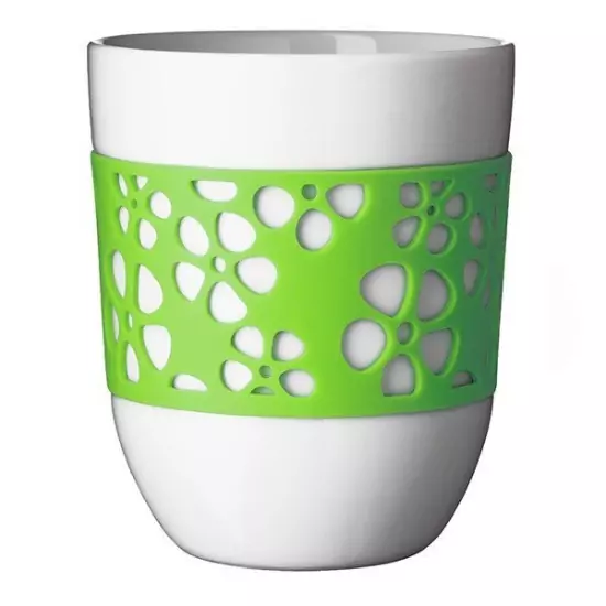 Sada 2 porcelánových termohrnků Silly – zelená