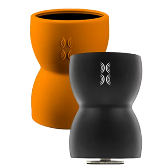 Bezdrátový vibrační reproduktor – černý + oranžový obal