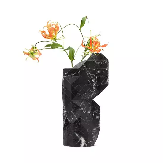 Papírový obal na vázu – Marble Black