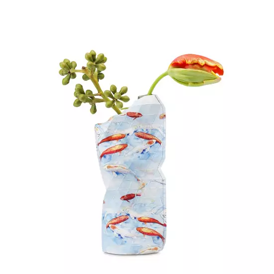 Malý papírový obal na vázu – Blue Fish