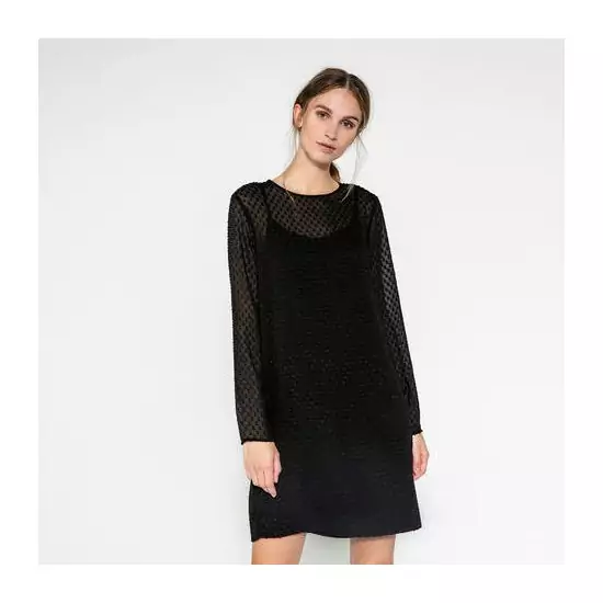 Černé dvouvrstvé šaty – Abelone