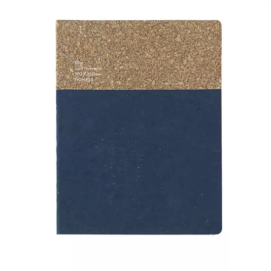 Korkový zápisník velký – modrý