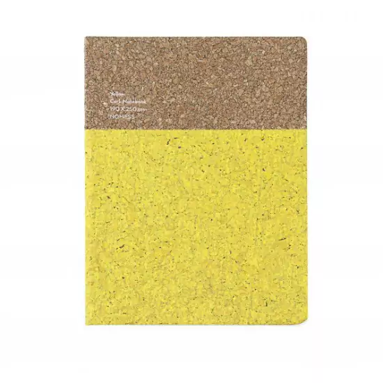 Korkový zápisník velký – žlutý