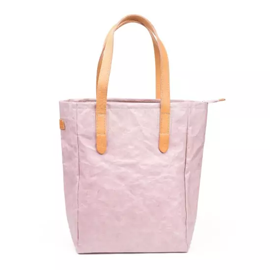 Papírová růžová taška Lux