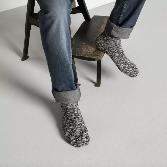 Černo-šedé bavlněné ponožky Cotton Slub