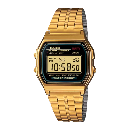 Zlaté digitální hodinky A159WGEA-1