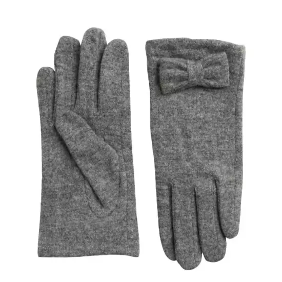 Světle šedé zimní rukavice