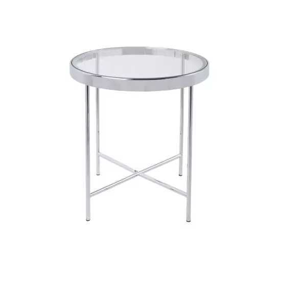 Kulatý stolek se skleněnou deskou