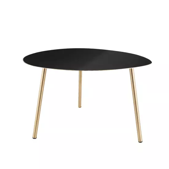 Malý černo-zlatý stolek Ovoid