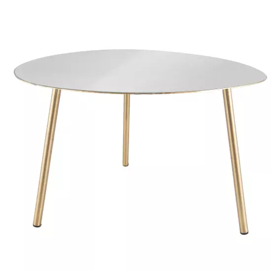 Velký bílo-zlatý stolek Ovoid