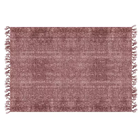 Bavlněný vínový koberec Washed