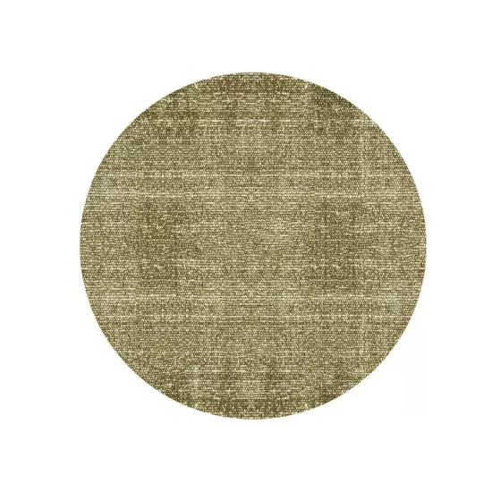 Bavlněný zelený kulatý koberec Washed