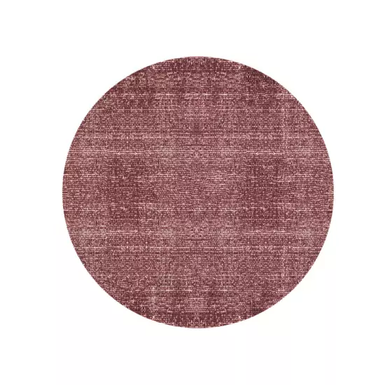 Bavlněný vínový kulatý koberec Washed
