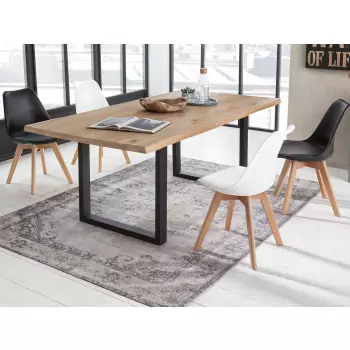 Jídelní stůl TABLES & BENCHES – 140 × 80 × 76 cm