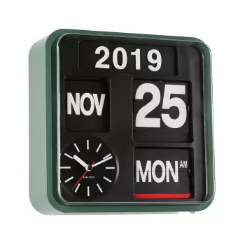 Nástěnné hodiny Mini Flip – zelené