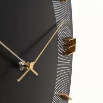 Nástěnné hodiny Leonardo – černozlaté