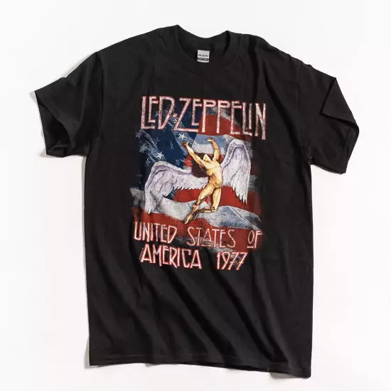 Led Zeppelin Unisex Tee stars n' Stripes USA '77