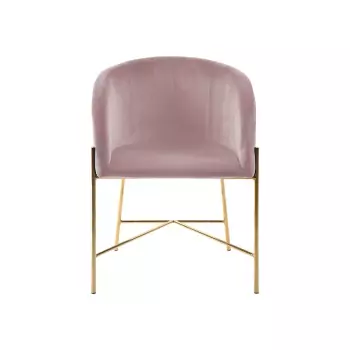 Židle s opěrkou Nelson – růžová