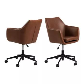 Kancelářská židle Nora – hnědá