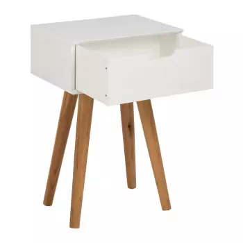 Noční stolek Mitra – bílá
