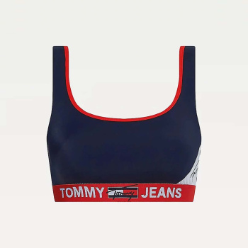 Tmavý horní díl plavek Tommy Jeans Bralette