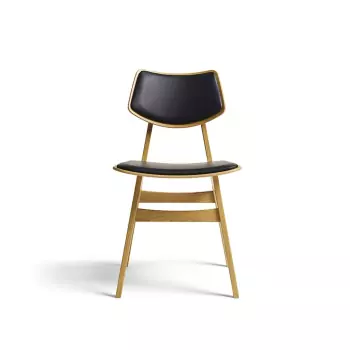 Dřevěná židle 1960 – polstrování na sedadle a opěrce