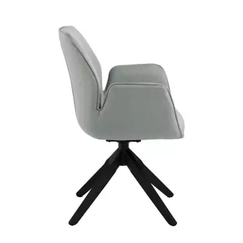 Židle s opěrkou Aura − šedá