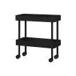 Černý odkládací stolek Nolle – 2 zásobníky