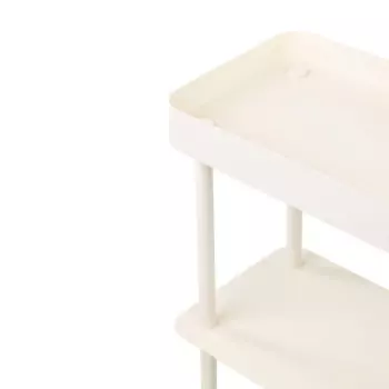 Béžový odkládací stolek Nolle – zásobník a 2 police