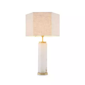 Stolní lampa Newman s podstavcem z alabastru