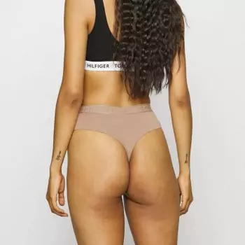Béžové bikini Hilfiger Modal–High Waist Thong
