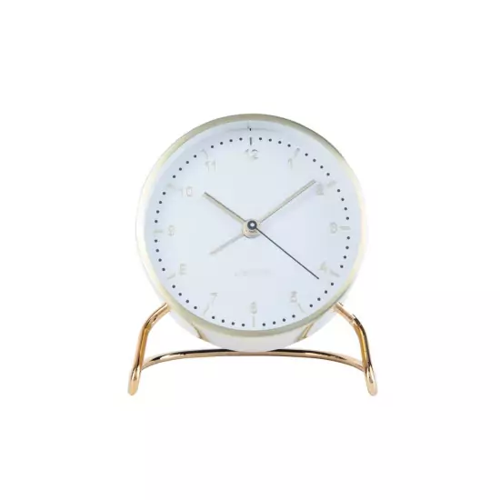 Budík Clock Stylish – bílá