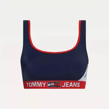 Tmavý horní díl plavek Tommy Jeans Bralette