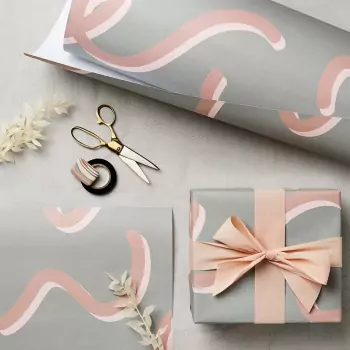 Luxusní balící papír Rose Squiggle